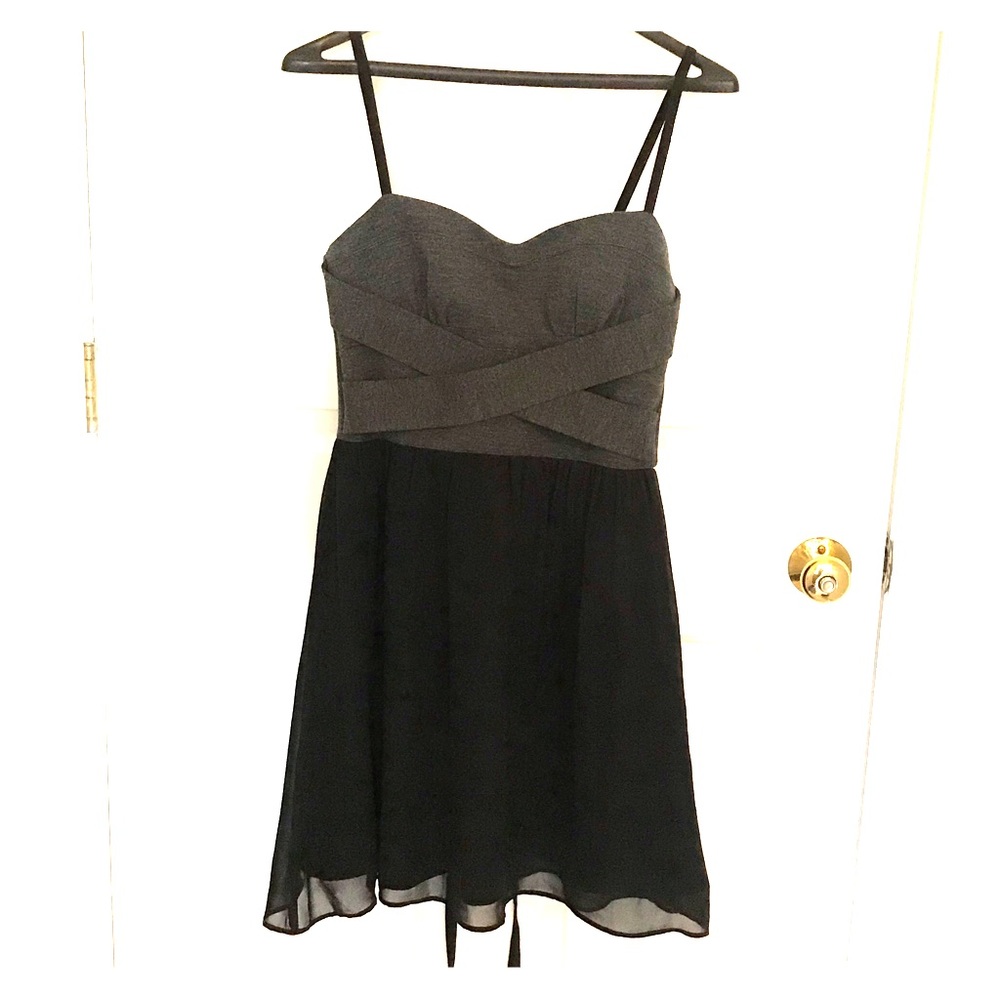 Gray and Black corset back formal dress size 4